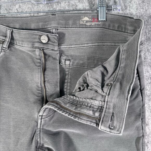 Faherty Stretch Terry 5-Pocket Pants Mens 33x30 Gray Performance Stretch - Picture 6 of 16